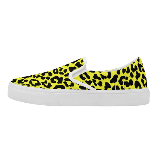 MELLA YELLOW Slip On Sneakers | Outfique | Slip-on shoes | flat shoe