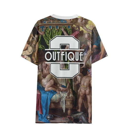 OUTFIQUE Carnal Desire 'O'  V-neck T-Shirt
