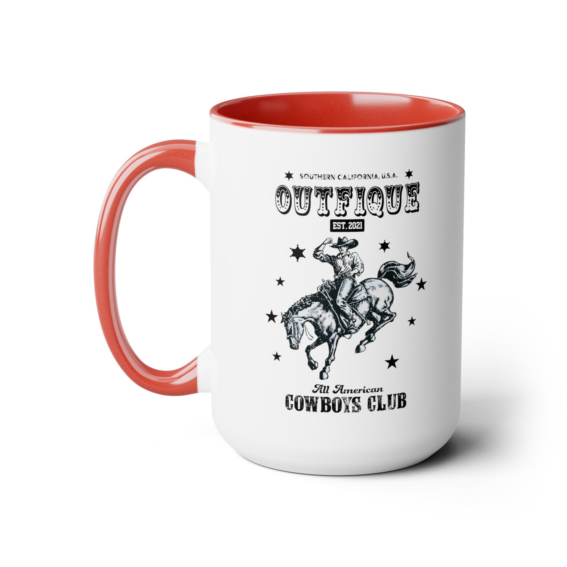 OUTFIQUE All American Cowboys Club Coffee Mug, 15oz | Outfique | Mug | accent mug